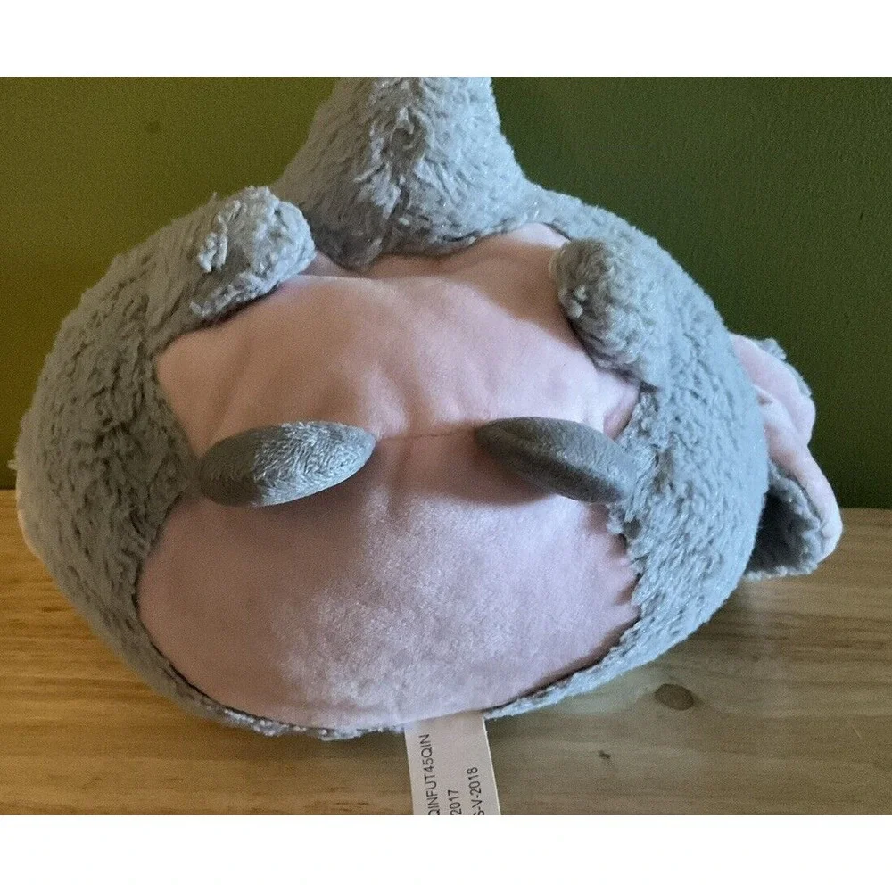 Elephant Stuffed Animal Big Glitter‎ Pink Eyes, Round, 8